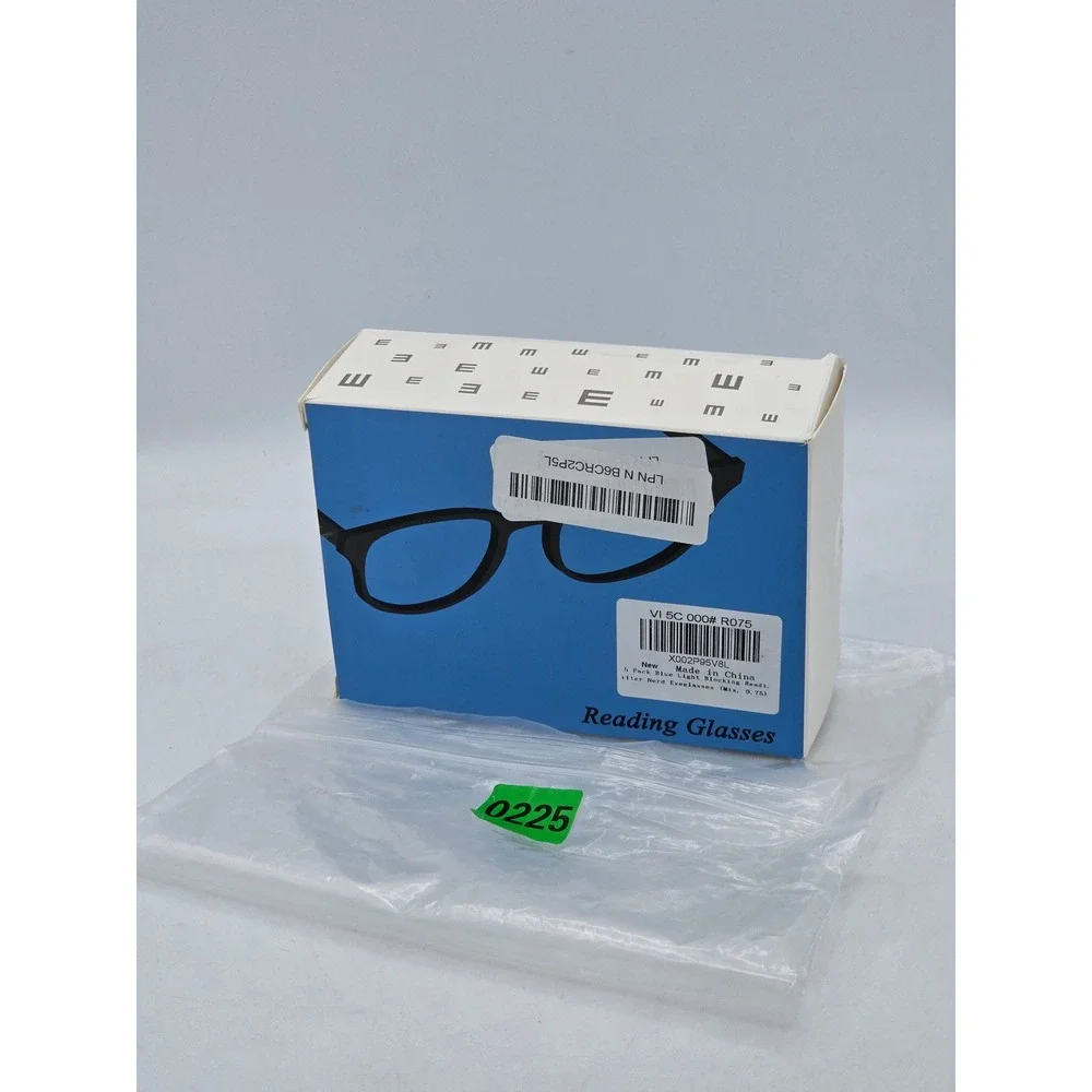 Reading Glasses 5 Pack Blue Light Blocking Nerd Eyeglasses Mix 0.75 - New